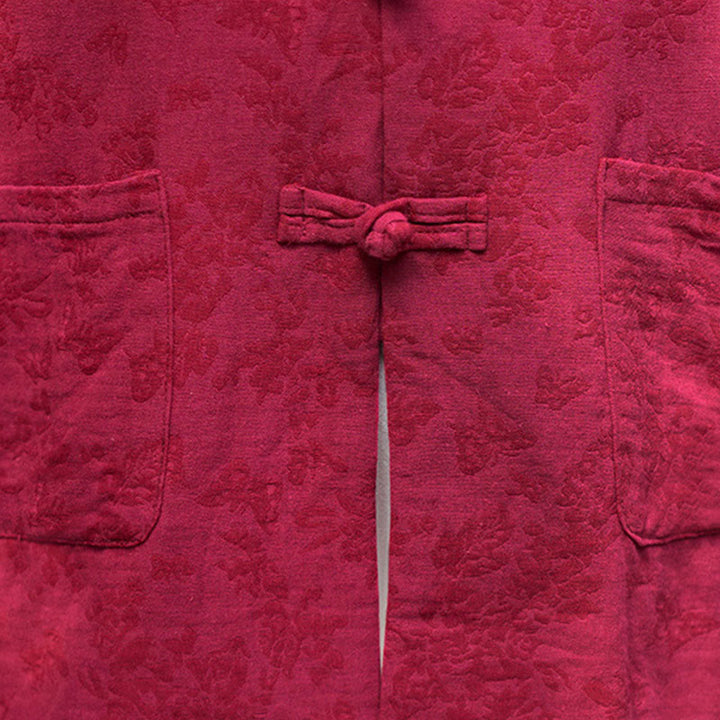 Buddha Stones Frog-Button Long Sleeve Cotton Jacquard Women's Shirt Pants With Pockets - image 11