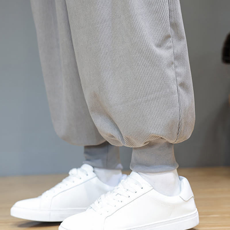 Buddha Stones Spring Solid Color Men's Ankle-Length Cotton Pants With Pockets - image 19