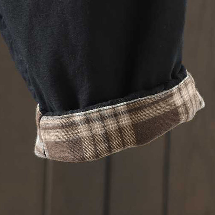 Buddha Stones Women's Winter Drawstring Fleece-Lined Thermal Harem Pants With Pockets - image 13