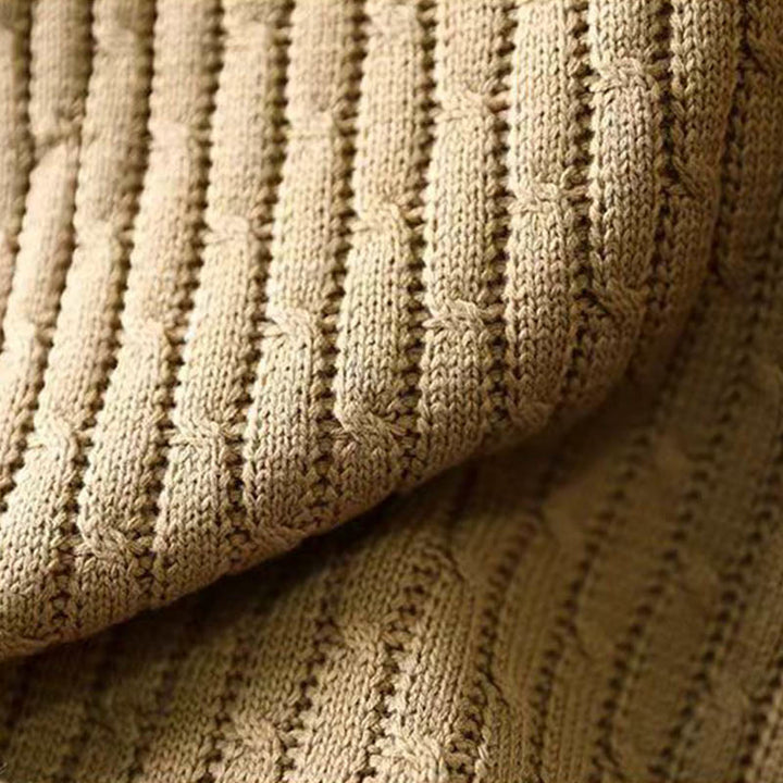 Buddha Stones Winter Patchwork Design Long Sleeve Crew Neck Women's Cotton Sweater - image 5