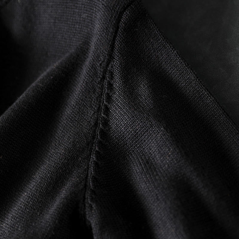 Buddha Stones Plain Knitted Colorful Buttons Design Cotton Women's Long Sleeve Cardigan Sweater - image 5