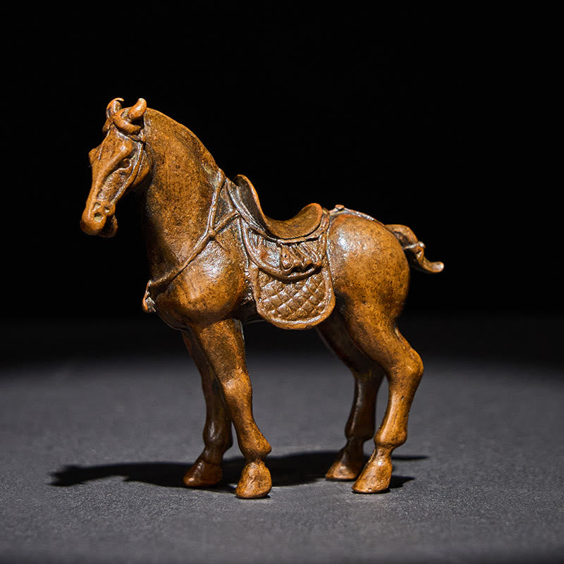 Buddha Stones Ancient Year of the Horse Alloy Home Decoration 7.5*2.6*7 cm - Horse 7.5*2.6*7 cm - image 0