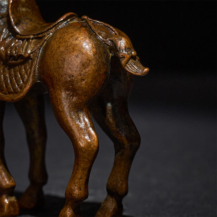 Buddha Stones Ancient Year of the Horse Alloy Home Decoration 7.5*2.6*7 cm - image 9