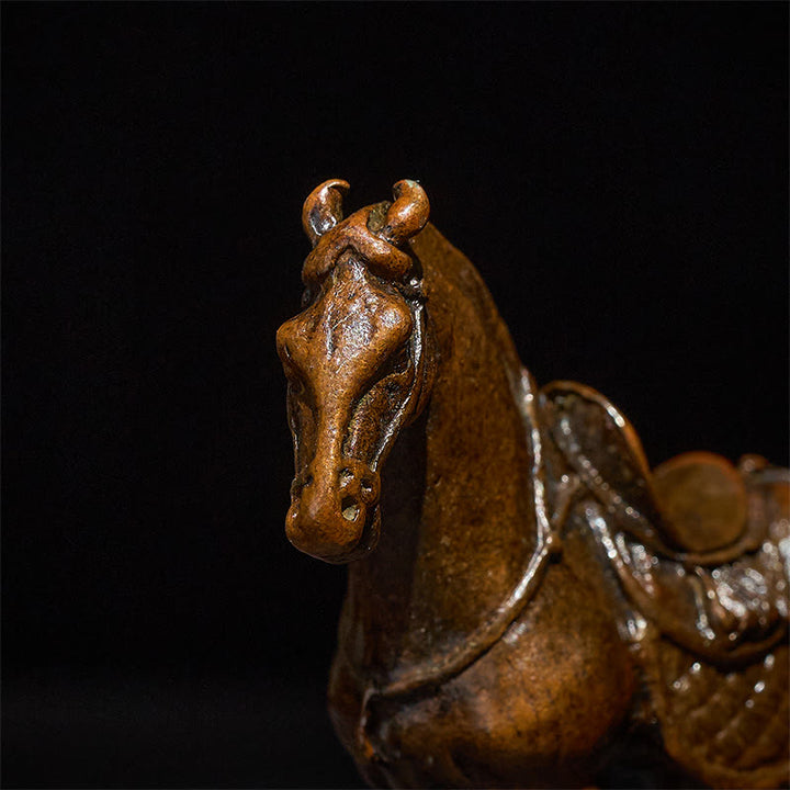 Buddha Stones Ancient Year of the Horse Alloy Home Decoration 7.5*2.6*7 cm - image 6