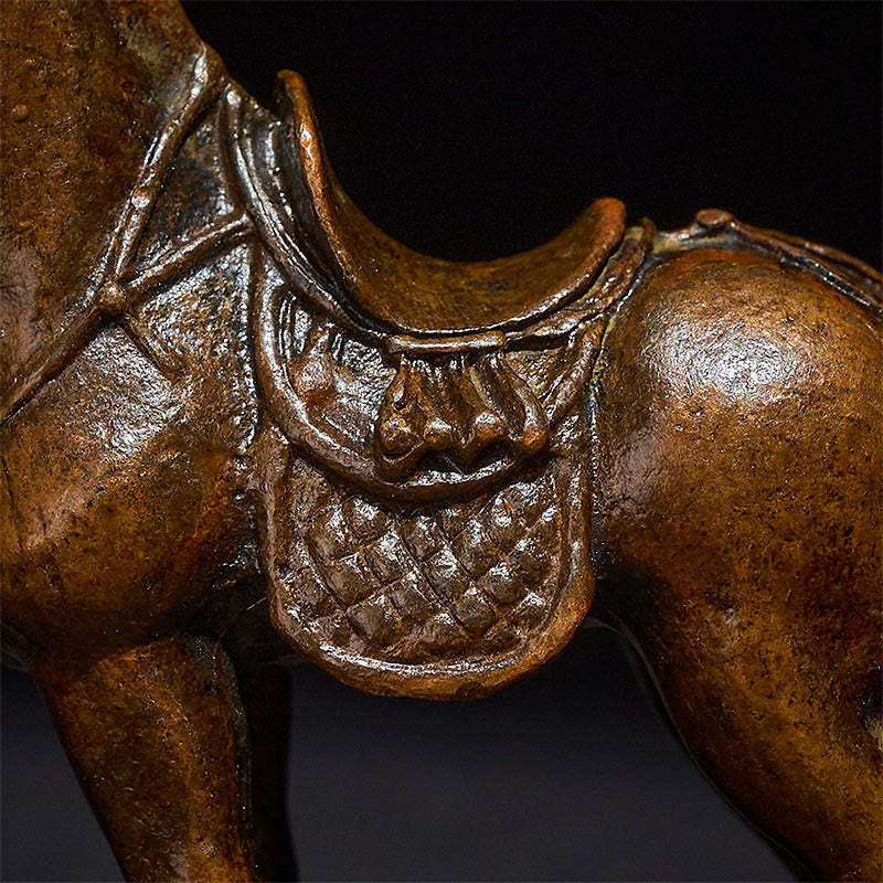 Buddha Stones Ancient Year of the Horse Alloy Home Decoration 7.5*2.6*7 cm - image 8