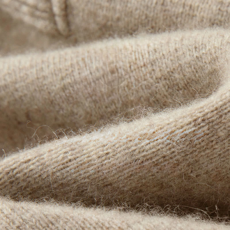 Buddha Stones Winter Solid Color Chinese Frog-Button Men's Wool Long Sleeve Sweater - image 13