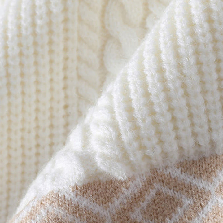 Buddha Stones Jacquard Ethnic Long Sleeve Men's Knitted Sweater With Pockets - image 4