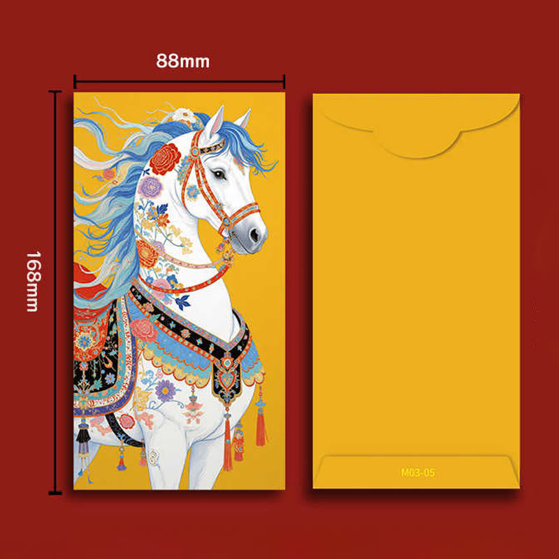 Buddha Stones 6pcs Colorful Chinese Red Envelope Year Of The Horse 2026 New Year - image 10