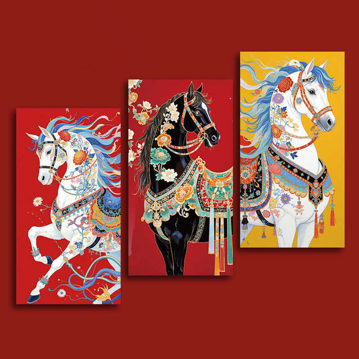 Buddha Stones 6pcs Colorful Chinese Red Envelope Year Of The Horse 2026 New Year - image 11