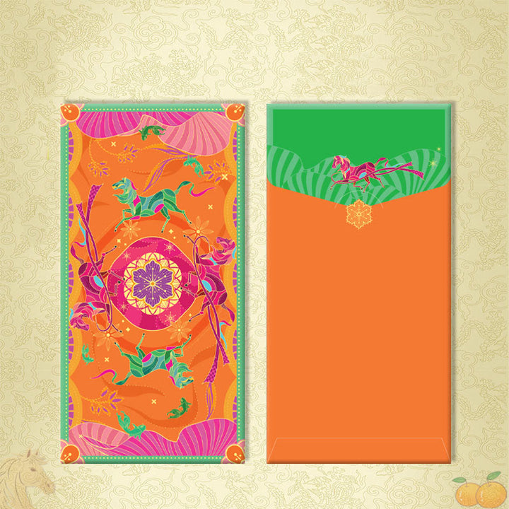 Buddha Stones 6pcs Multi-Color Chinese Red Envelope Get Rich Year Of The Horse 2026 New Year - 6Pcs Good luck - image 10