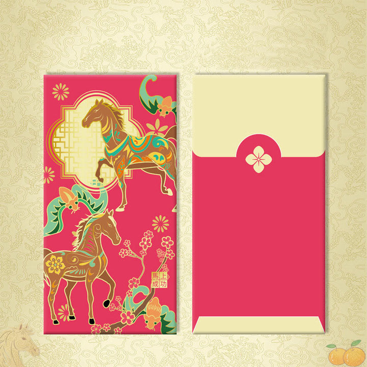 Buddha Stones 6pcs Multi-Color Chinese Red Envelope Get Rich Year Of The Horse 2026 New Year - 6Pcs Success comes quickly - image 13