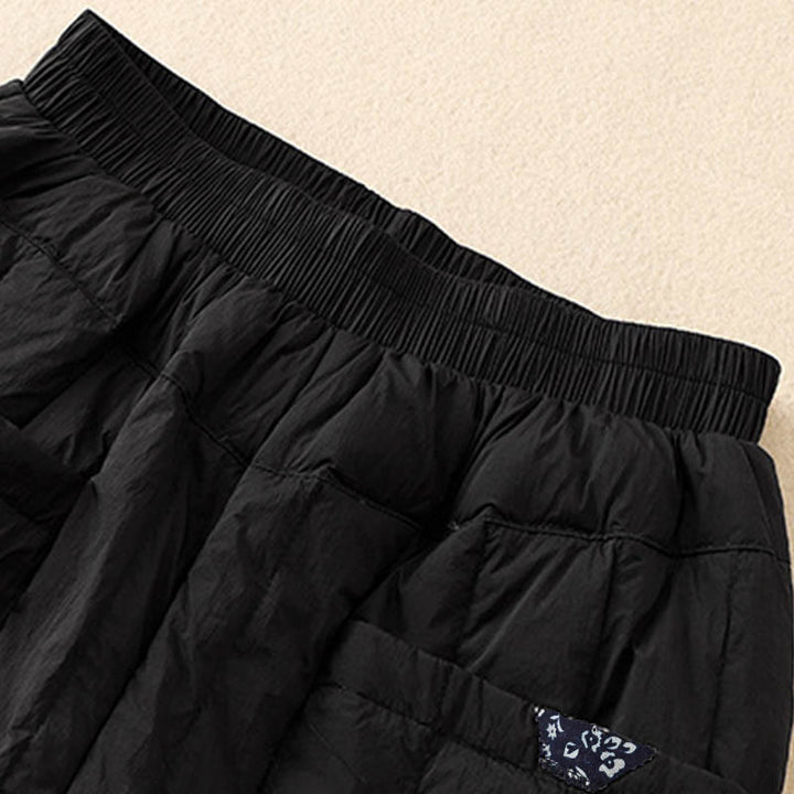 Buddha Stones Women's Winter Thermal Patchwork Pants With Pockets - image 9