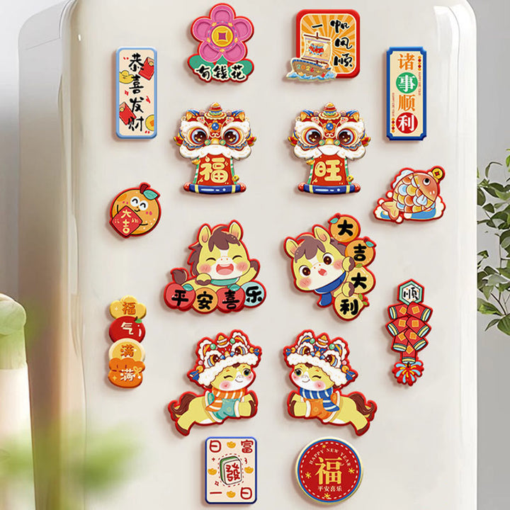 Buddha Stones Year of the Horse Refrigerator Fridge Full Magnet Back Blessings Decoration - image 15
