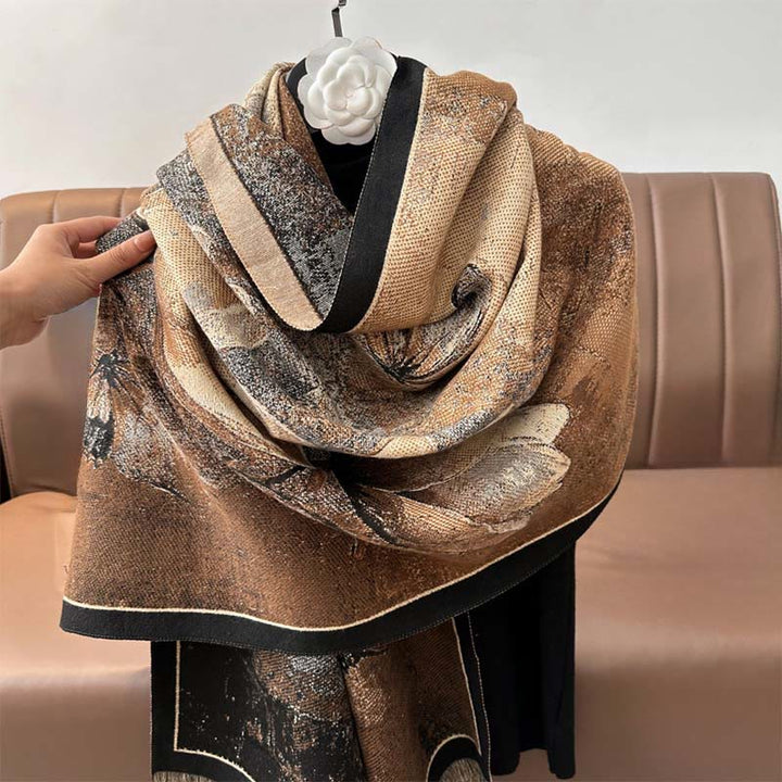 Buddha Stones Winter Magnolia Butterfly Pattern Soft Scarf Shawl - image 11