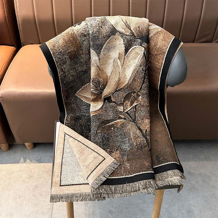 Buddha Stones Winter Magnolia Butterfly Pattern Soft Scarf Shawl - image 10