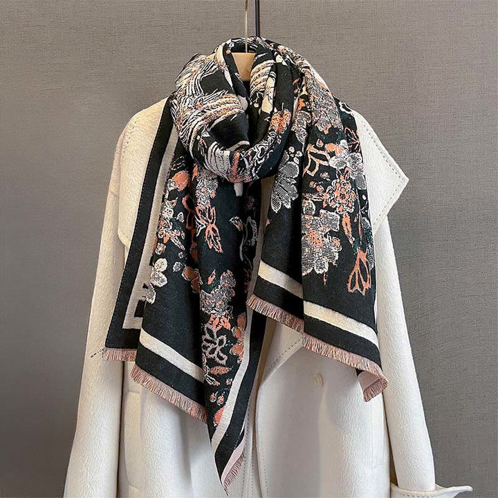 Buddha Stones Fall Phoenix Flowers Pattern Soft Scarf Shawl - image 2