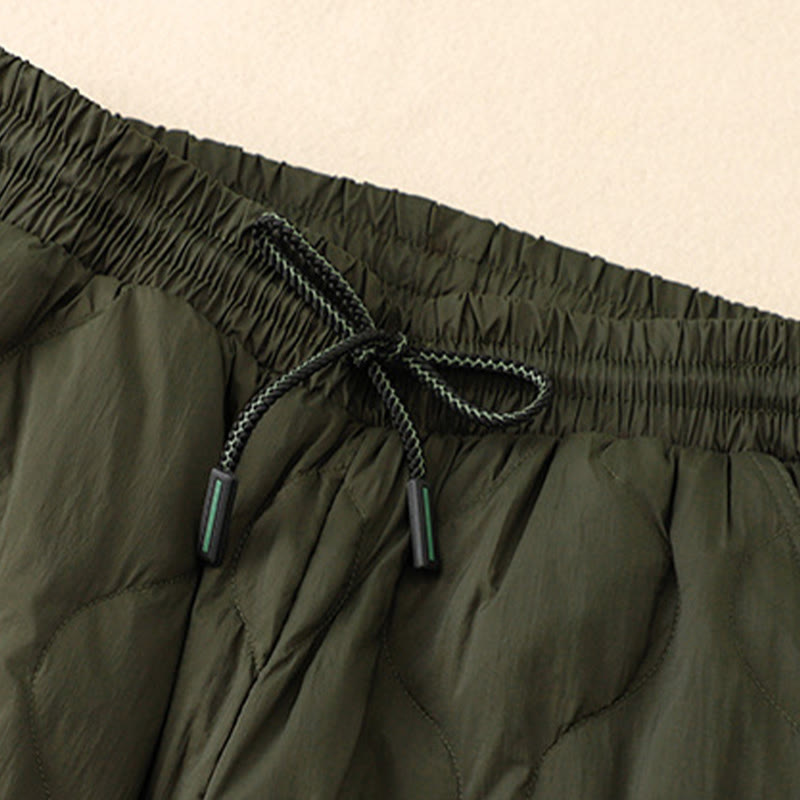 Buddha Stones Winter Curved Lines Warm Women's Ankle-length Pants With Pockets - image 14