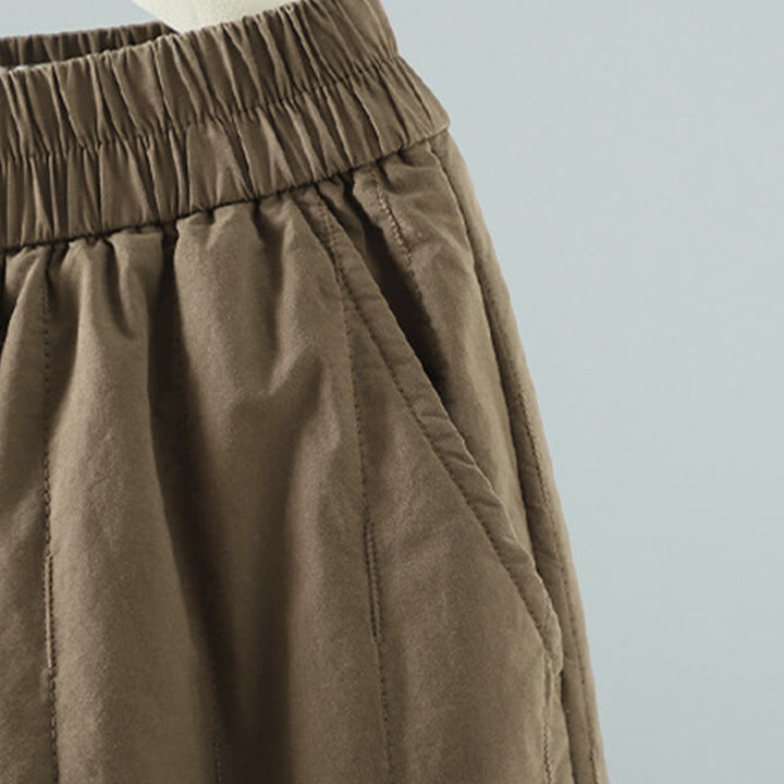 Buddha Stones Straight Lines Stripes Cotton Fleece-Lined Women's Harem Pants With Pockets - image 2