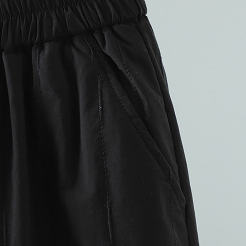 Buddha Stones Straight Lines Stripes Cotton Fleece-Lined Women's Harem Pants With Pockets - image 8