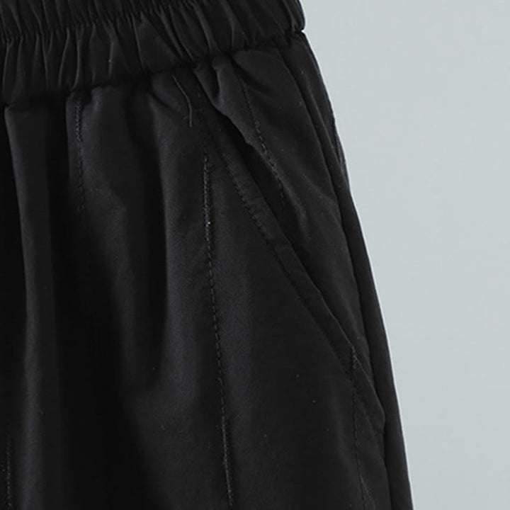 Buddha Stones Straight Lines Stripes Cotton Fleece-Lined Women's Harem Pants With Pockets - image 8