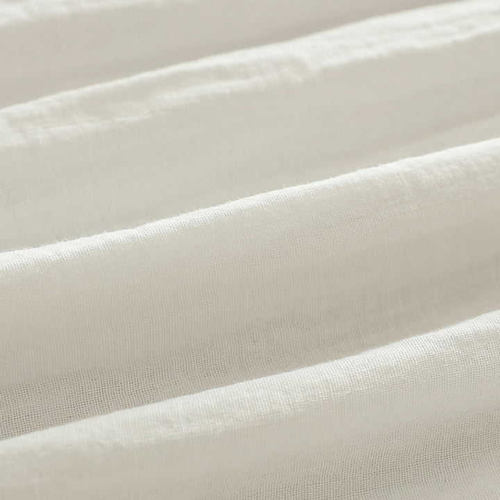 Buddha Stones Fall White Geometric Embroidery Buttons Women's Cotton Long Sleeve Shirt - image 13