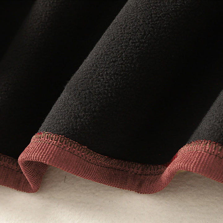 Buddha Stones Winter High Neck Warm Cotton Women's Long Sleeve Midi Dress With Pockets - image 13