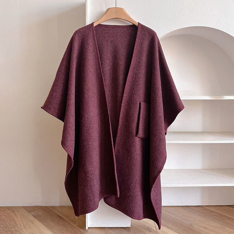 Buddha Stones Winter Solid Color Warm Cozy Split Scarf Shawl - image 16