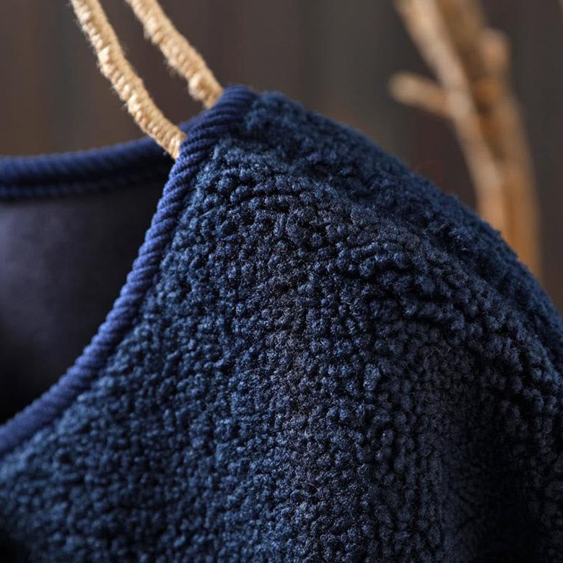 Buddha Stones Winter Zipper Buttons Long Sleeve Thermal Warm Cotton Women's Jacket With Pockets - image 8