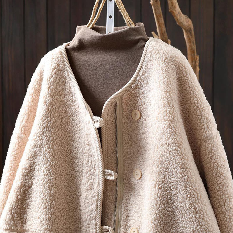 Buddha Stones Winter Zipper Buttons Long Sleeve Thermal Warm Cotton Women's Jacket With Pockets - image 1