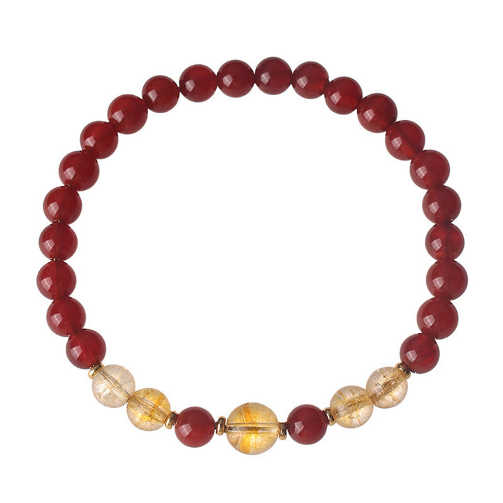 Buddha Stones Red Agate Citrine Confidence Pleasure Bracelet - image 3