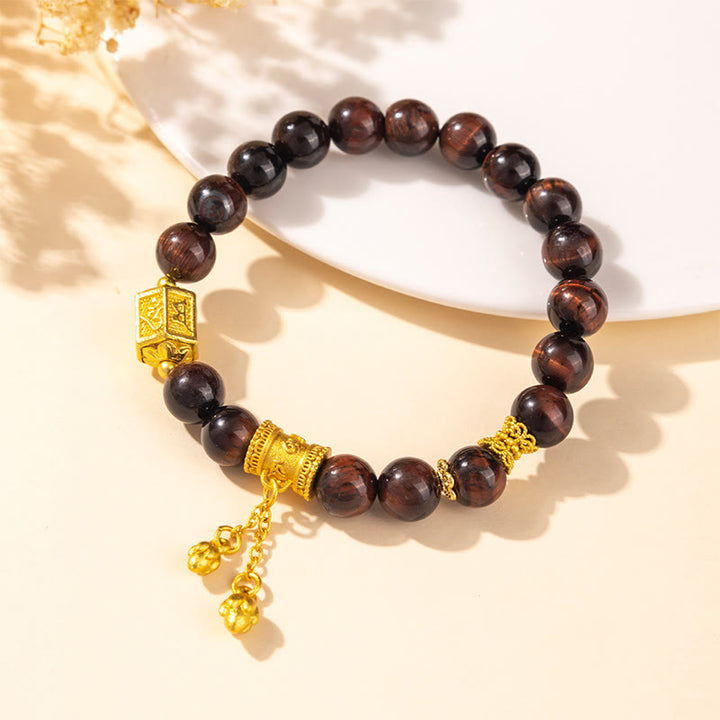 Buddha Stones Various Tiger Eye Alloy Balance Bracelet - image 2