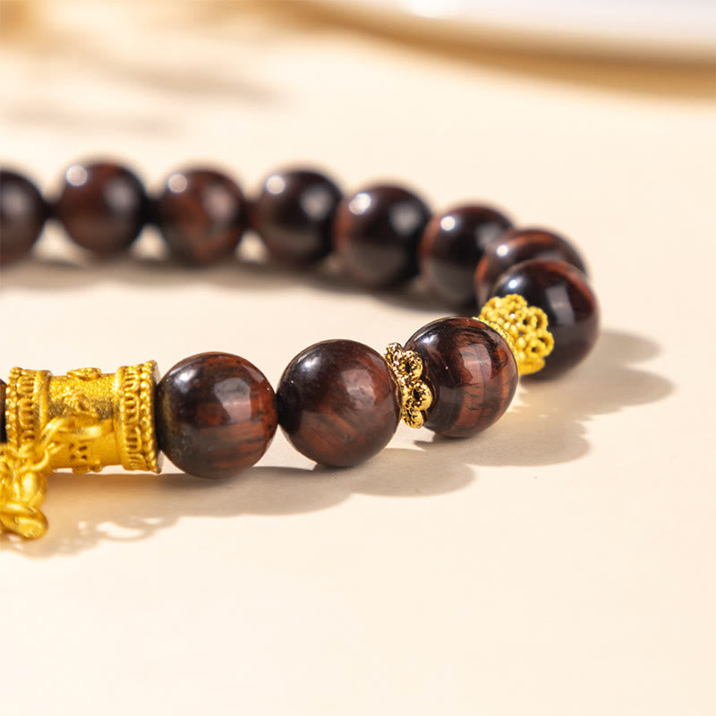 Buddha Stones Various Tiger Eye Alloy Balance Bracelet - image 3