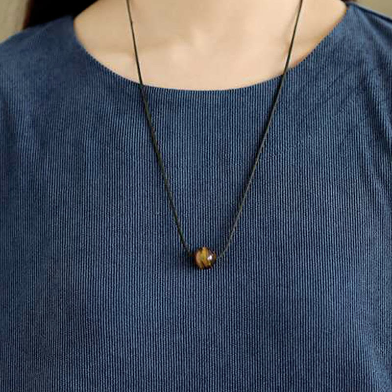 Buddha Stones Fall Plain DarkBlue Long Sleeve Corduroy Midi Dress With Pockets - image 8