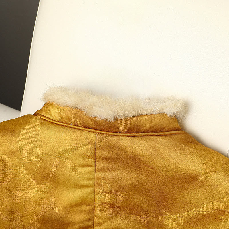 Buddha Stones Frog-Button Traditional Chinese Patterns Women's Long Sleeve Thickened Jacket  - image 3