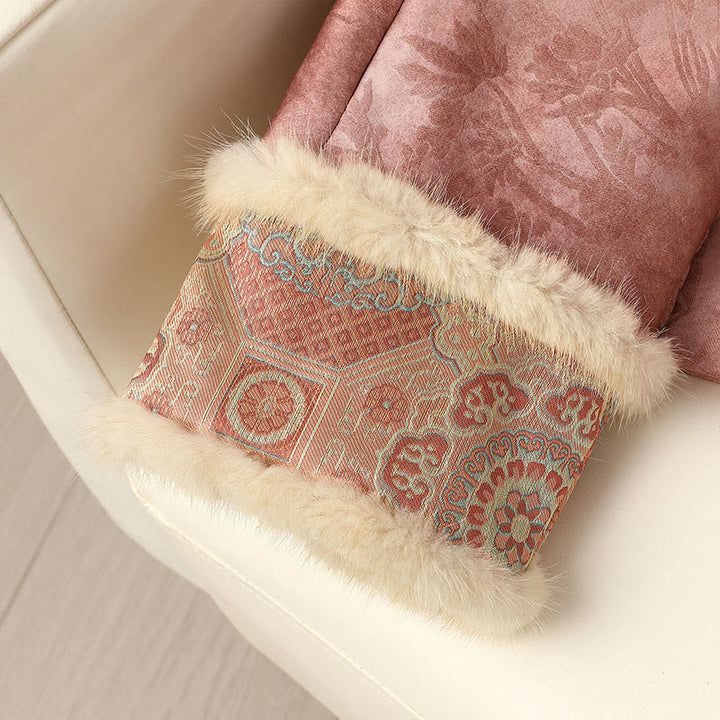 Buddha Stones Frog-Button Traditional Chinese Patterns Women's Long Sleeve Thickened Jacket  - image 22