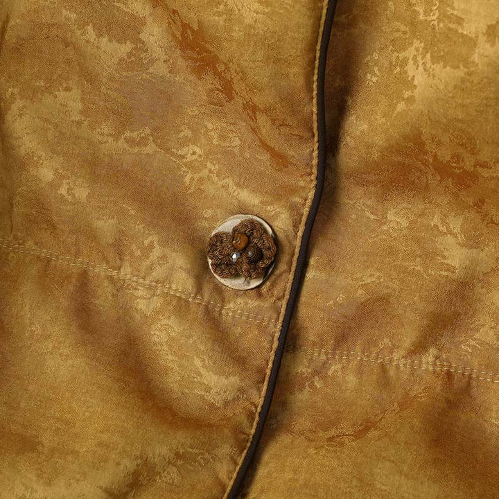 Buddha Stones Frog-button Dark Pattern Jacquard Women's Long Sleeve Thickened Jacket With Pockets - image 6