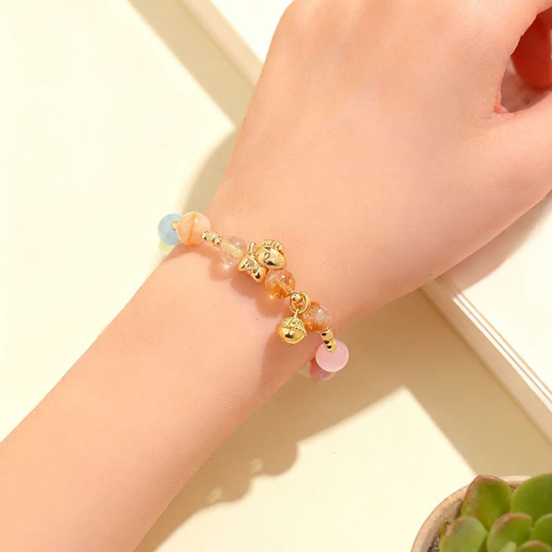 Buddha Stones Year Of The Horse Citrine Amethyst Various Crystals Protection Bracelet - image 8