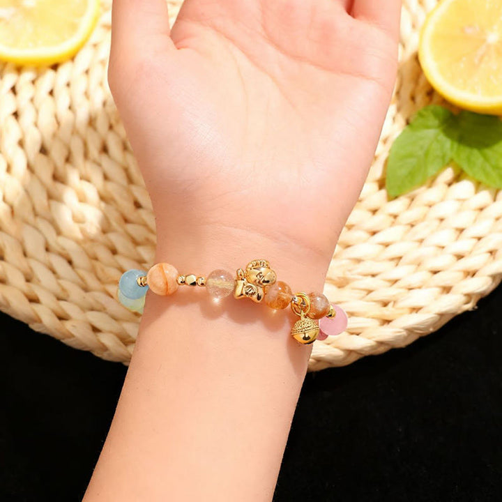 Buddha Stones Year Of The Horse Citrine Amethyst Various Crystals Protection Bracelet - image 9