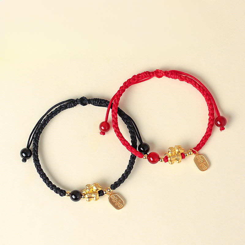 Buddha Stones 999 Sterling Silver Year Of The Horse Peaceful And Rich Success String Bracelet - image 10