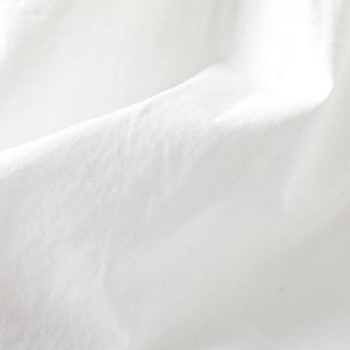 Buddha Stones Fall White Accordion Pleat Design Buttons Women's Cotton Long Sleeve Shirt - image 12