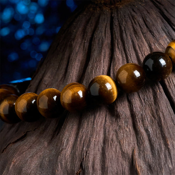 Buddha Stones Natural Black Tourmaline Tiger Eye Positive Bracelet - image 4