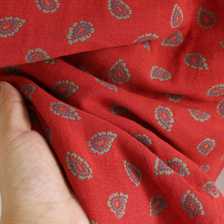 Buddha Stones 2pcs Colorful Floral Long Sleeve Frog-Button Shirt Pants With Pockets Pure Cotton Set  - image 15