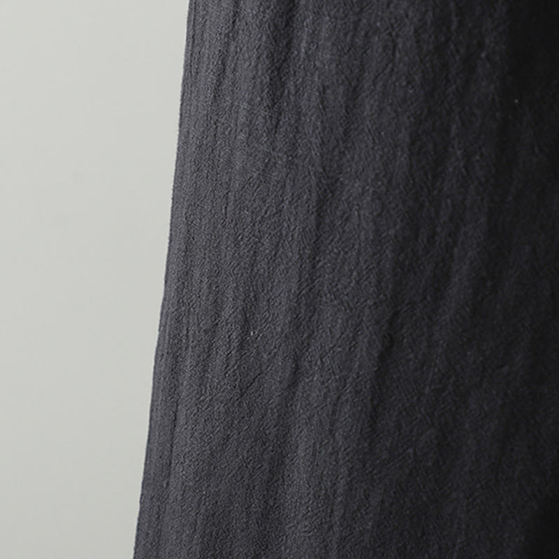 Buddha Stones Women's Pure Color Lace Patchwork Drawstring Thermal Cotton Pants With Pockets - image 12