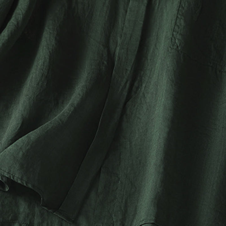 Buddha Stones Fall Commute Lapel Women's Long Sleeve Shirt With Pocket - image 9