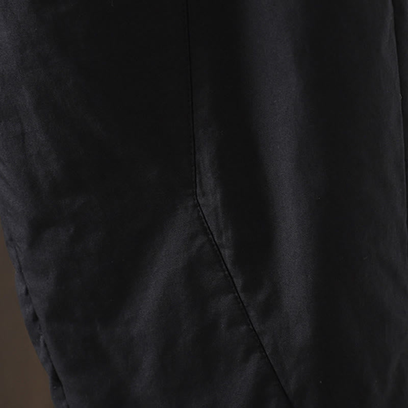 Buddha Stones Plain Cotton Fleece-lined Women's Harem Thermal Pants With Pockets - image 4