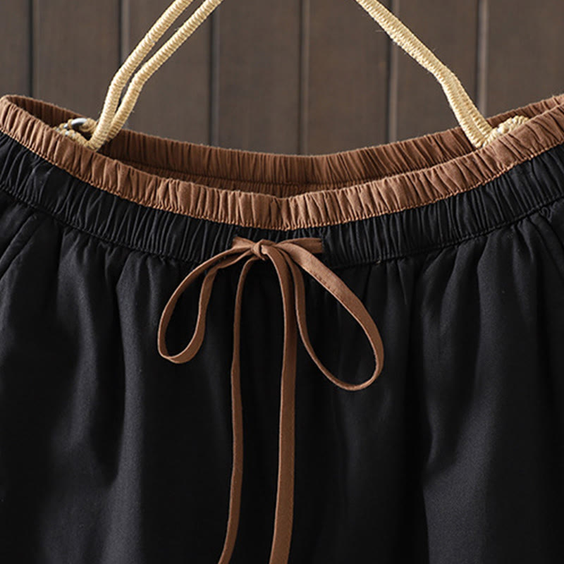 Buddha Stones Plain Cotton Women's Harem Thermal Pants With Pockets - image 2