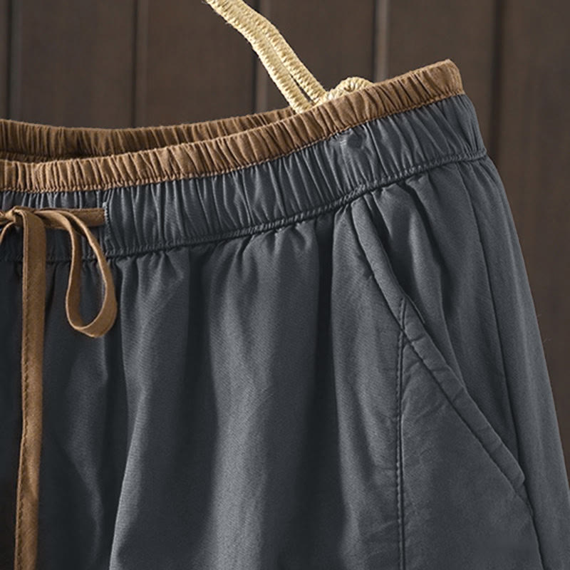 Buddha Stones Plain Cotton Fleece-lined Women's Harem Thermal Pants With Pockets - image 16