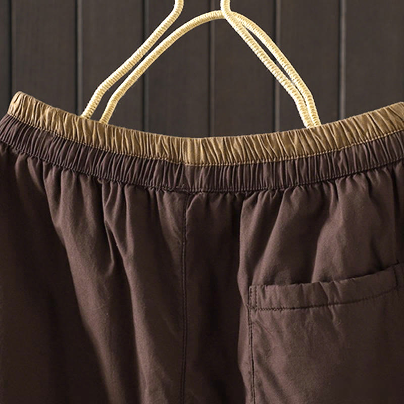 Buddha Stones Plain Cotton Women's Harem Thermal Pants With Pockets - image 9