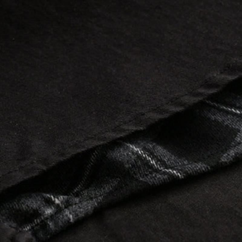 Buddha Stones Spring Plaid Pattern Fake Two-piece Long Sleeve Men's Cotton Jacket With Pocket - image 6