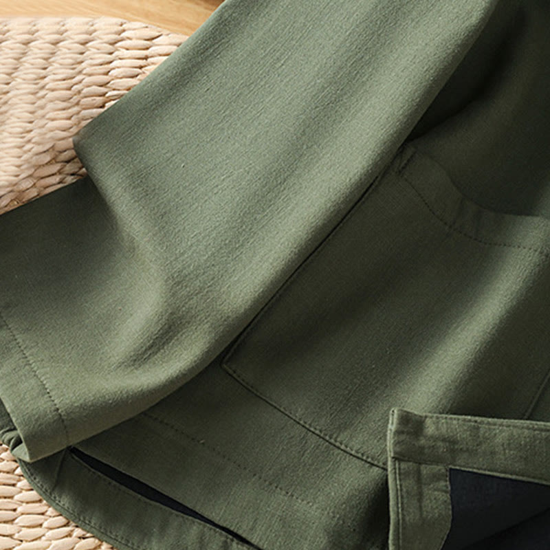 Buddha Stones Winter Frog-button Long Sleeve Cotton Fleece Lined Women's Thermal Jacket With Pockets - image 20